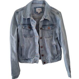 Forever 21 Essential Denim Vintage Distressed Crop Jacket